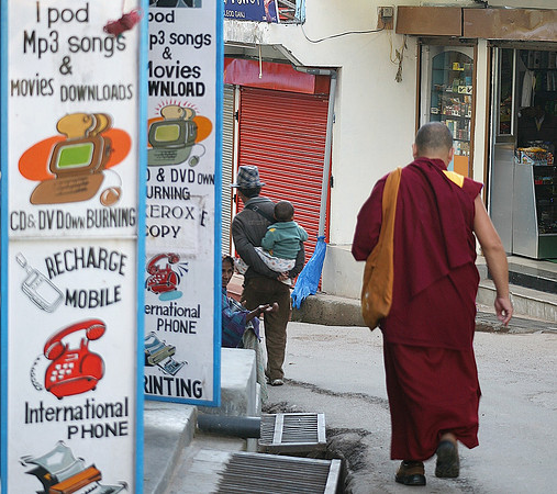 Tibetan village with the 21c technology..